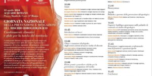 “Giornata Nazionale della prevenzione e mitigazione del rischio idrogeologico”: programma provvisorio