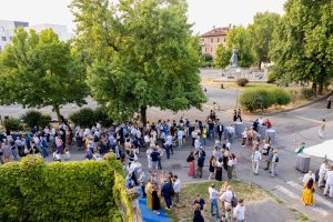 L’isola pedonale della Crocetta in festa per l’inaugurazione della nuova casa degli ingegneri torinesi