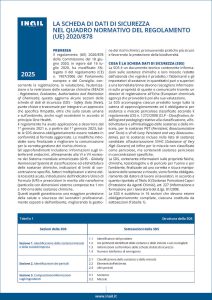 Dall’Inail un fact sheet sulla scheda di dati di sicurezza nel quadro normativo del regolamento (UE) 2020/878