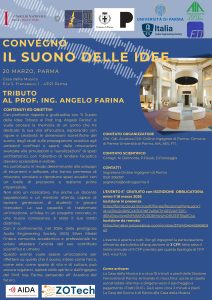 A Parma il convegno “Il Suono delle Idee – Tributo al Prof. Ing. Angelo Farina”