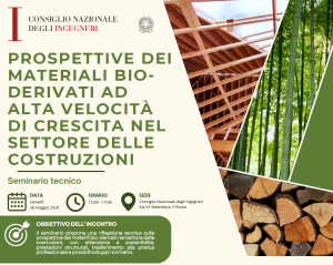 Dal CNI il seminario “Prospettive dei materiali bio-derivati ad alta velocità di crescita nel settore delle costruzioni”