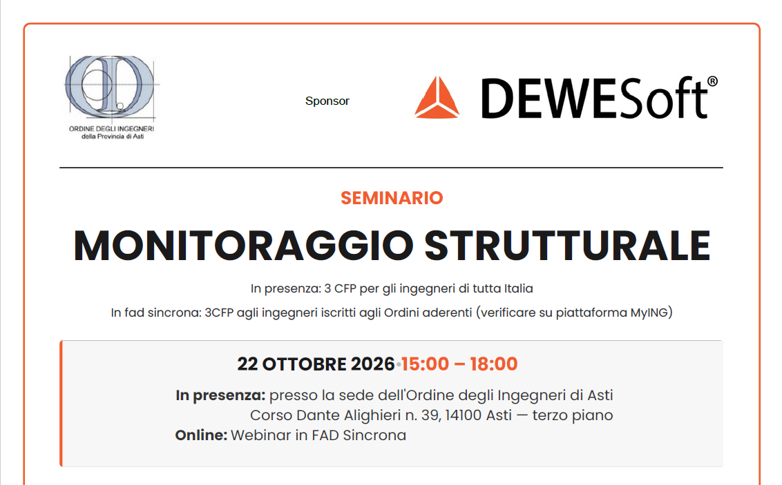Il monitoraggio strutturale protagonista all’Ordine di Asti